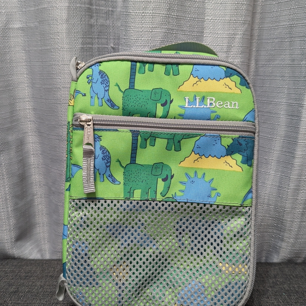 L.L.Bean Green Dinosaur Lunch Bag